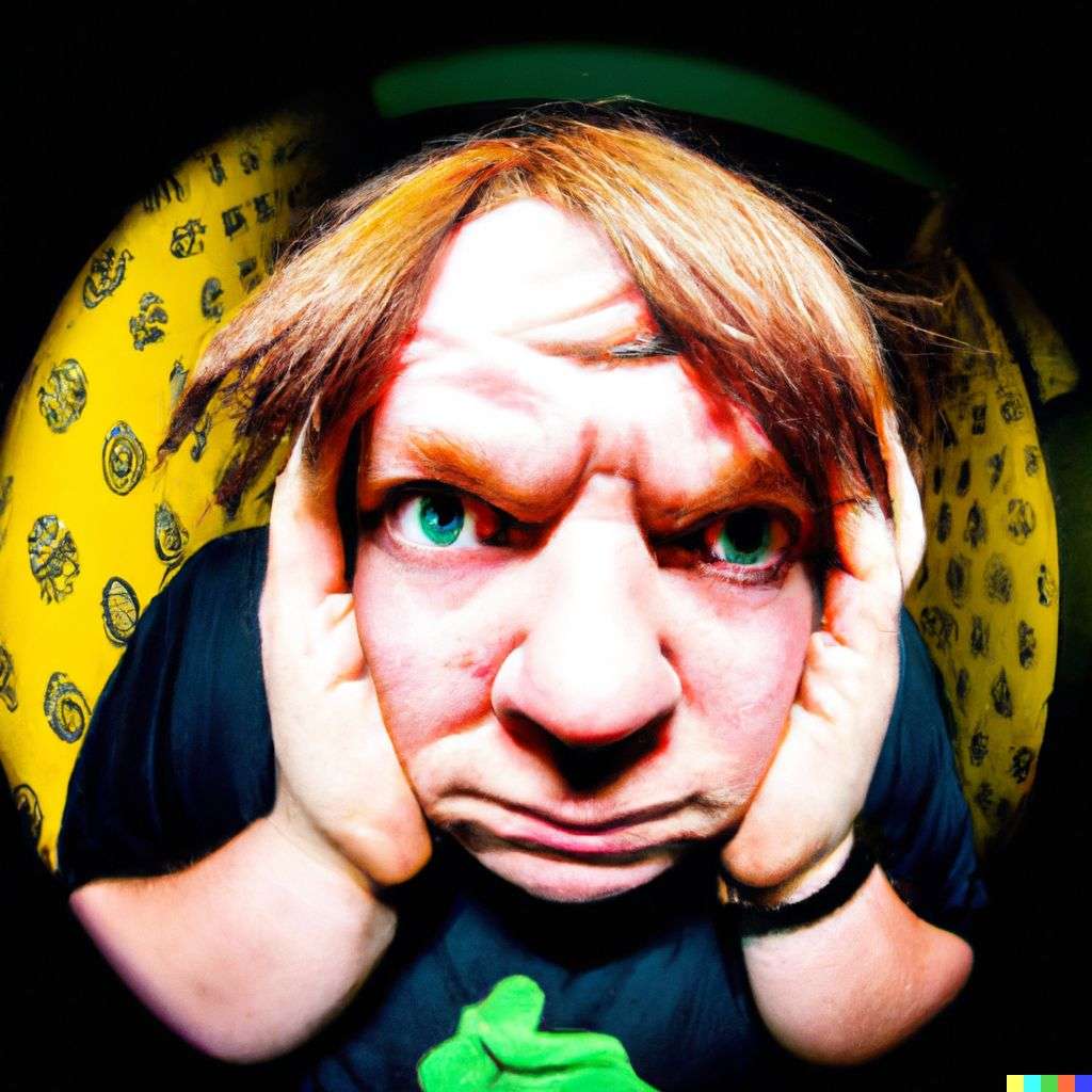 a representation of anxiety, photograph taken with a fisheye lens, 10mm